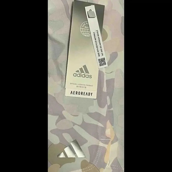 Athletic Comfort Gym Wear AEROREADY Adidas Pastel Printed Elastic Waist XL NWT - Picture 4 of 7